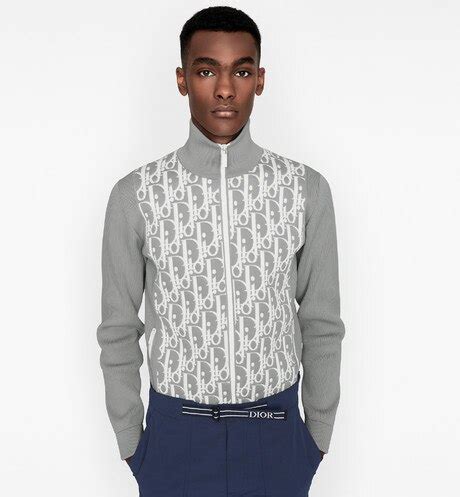 Dior Oblique Technical Blouson Gray Technical Mesh